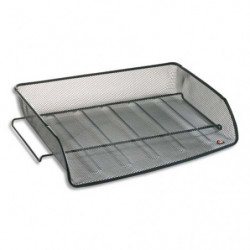 ALBA Corbeille à courrier en métal Noir MESHIT N - Dimensions : L35 x H6,5 x P29 cm