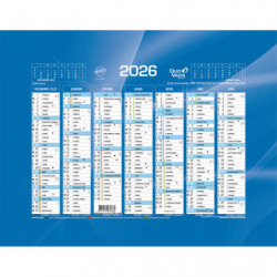 QUO VADIS Calendrier Décembre à Décembre 2025, format 13,5 x 18 cm Bleu