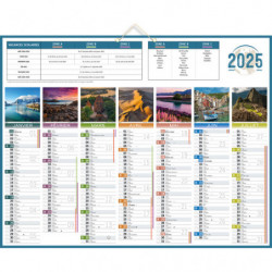 CBG Calendrier PLANETE, photos du monde,Janvier à Décembre 2025, 43x55cm, 2 &oelig;illets et 1 cordonnet