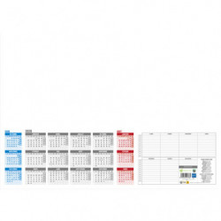 CBG Sous-mains quadri-pratic grille Janvier à Décembre 2025, 25 feuilles, 38,5x54cm, filmé à l&#39;unité