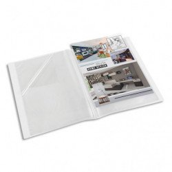 VIQUEL Protège-documents translucide A3, 40 vues/20 pochettes, couverture 7/10e, pochettes 7/100e