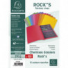 EXACOMPTA Paquet de 100 chemises ROCK'S en carte 210 grammes coloris assortis