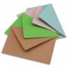 BONG Paquet de 200 enveloppes élection 75g non gommée format 9x14cm.Coloris assortis Bleu/bulle/rose/vert