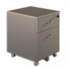SIMMOB Caisson mobile 2 tiroirs Alu dont 1 pour dossiers suspendus - Dimensions : L 41 x H56 x P50 cm