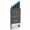 PARKER Etui de 5 cartouches longues QUINK encre Noire. En blister.
