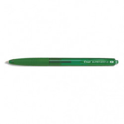 PILOT Stylo bille SUPER GRIP G rétractable pointe fine encre Verte