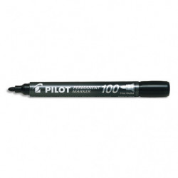 PILOT Marqueur permanent MARKER 100 pointe conique fine encre Noir