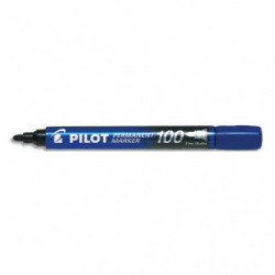 PILOT Marqueur permanent MARKER 100 pointe conique fine encre Bleu
