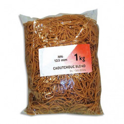 WONDAY Sac de 1kg d'élastique en caoutchouc blond large 110x8mm