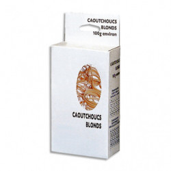 WONDAY Boîte distributrice de 100g d'élastique en caoutchouc blond large 70 x 5 mm