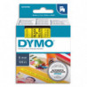 DYMO Ruban D1 Noir/Jaune 6MMX7M pour 1000/1000+/2000/3500/4500/5000/5502