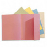 EXACOMPTA Paquet de 50 chemises 1 rabat SUPER 250 en carte 210 grammes assortis pastel