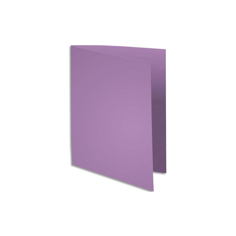 EXACOMPTA Paquet de 100 chemises SUPER 250 en carte 210 grammes coloris lilas