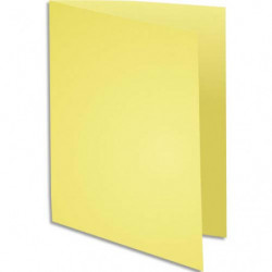 EXACOMPTA Paquet de 100 chemises SUPER 250 en carte 210 grammes coloris Jaune canari