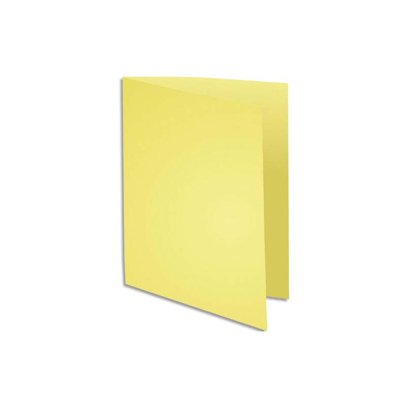 EXACOMPTA Paquet de 100 chemises SUPER 250 en carte 210 grammes coloris Jaune canari