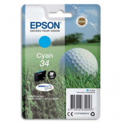 EPSON Cartouche Jet d'Encre DURABrite Ultra Cyan ''Balle de Golf'' 34 - C13T34624010