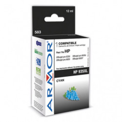 ARMOR Cartouche Jet d'encre reman pour HP 935XL Cyan C2P24AE K20591OW avec gestion des niveaux d'encre
