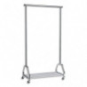 UNILUX Vestiaire Groom Chromé, capacité 70 kg 40 cintres, galerie inférieure - Dim L90 x H165 x P42 cm