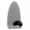 ALBA Patère murale magnétique Gris métal, mousse antidérapante Noire, charge 5-6 kg L8 x H15 x P7 cm