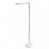 ALBA Lampadaire à LED intégrée Blanc réversible, métal et ABS Hauteur 185 cm, Tête 44x20 cm Socle D31 cm
