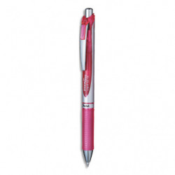 PENTEL Stylo à bille energel rétractable 0,7 mm. Encre à pigment infalsifiable Rose.