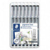 STAEDTLER Etui chevalet 8 feutres Noirs pointe calibrée 0,05/0,1/0,2/0,3/0,5/0,7/1,0/1,2/C2