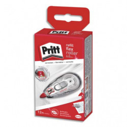 PRITT Roller de correction rechargeable FLEX ROLLER avec recharge 6mm x 12m
