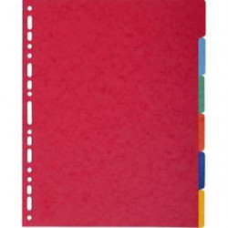 EXACOMPTA Jeu d'intercalaires 6 positions maxi format pour pochettes, en carte lustrée 5/10e