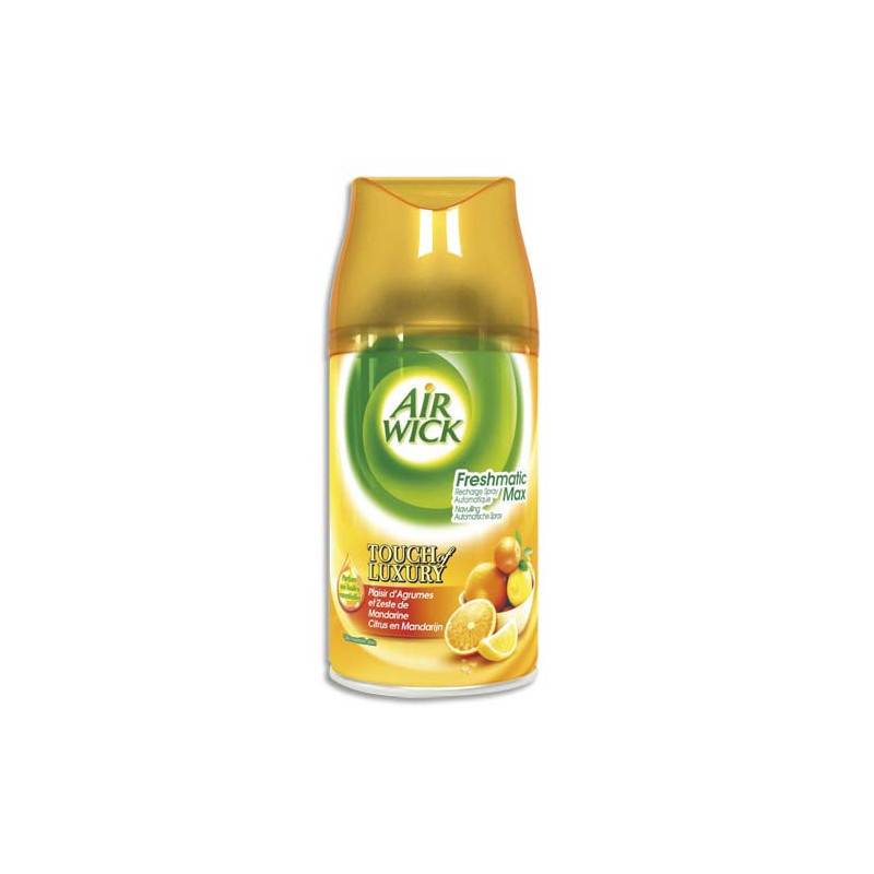 AIR WICK Recharge 250ml parfum plaisirs agrumes et zeste de mandarine pour diffuseur Freshmatic