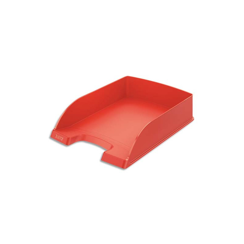 LEITZ Corbeille à courrier Leitz Plus standard - Rouge clair - Dim L25,5 x H7 x P36 cm