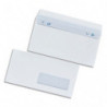 BONG Boîte de 500 enveloppes blanches auto-adhésives 80g format 110X220mm DL fenêtre 35x100mm