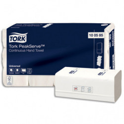 TORK Colis de 12 Paquets de 410 Essuie-mains PeakServe Blanc 1 pli gaufré enchevêtré Ft 22,5 x 20,1 cm