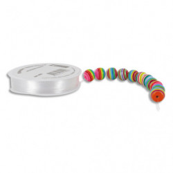 O COLOR Bobine de 100m de fil nylon Blanc diamètre 0.25mm