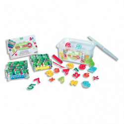 GIOTTO schoolpack 5 x 100g pâte à modeler Das Junior assorties avec moules chiffres et accessoires