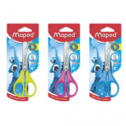 MAPED Ciseaux Pulse Gaucher assortis, lames graduées en acier inoxydable - L13 cm, bouts ronds D10 mm
