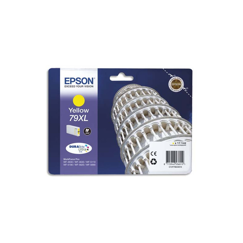 EPSON Cartouche Jet d'Encre Jaune XL (2 000 p) ''Tour de Pise'' - C13T79044010