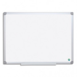 BI-OFFICE Tableau Blanc Earth acier laquée, magnétique, cadre aluminium, porte-stylos Format L180xH120 cm