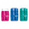 MAPED Taille-crayons gomme CONNECT TRANSLU 2 TROUS, (en présentoir)