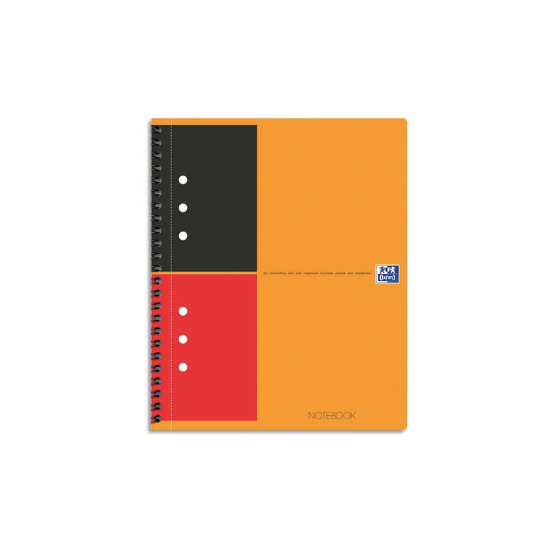 OXFORD Cahier NOTEBOOK spirale 17x21cm 160 pages perforées 80g lignées 6mm Couverture polypro Orange