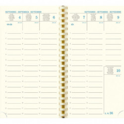 EXACOMPTA Semainier VERONE, Septembre à Décembre 2025, 1 semaine sur 2 pages, 9x16cm, assortis