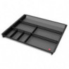 ALBA Organiseur de tiroir MESHORG en métal Mesh Noir 7 cmpt. Dimensions (lxhxp) : 34,5 x 2,5 x 24 cm