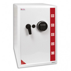 RESKAL Coffre de sécurité SE4 Premium 78 litres Blanc, serrure électronique - Dim : L39 x H60,5 x P41 cm