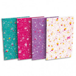 OXFORD Cahier carte Flowers agrafé 9 x 14 cm 60 pages 90g Ligné