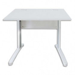 MT INTERNATIONAL Bureau droit pied en L Blanc MT5 - Dimensions : L80 x H73 x P80 cm