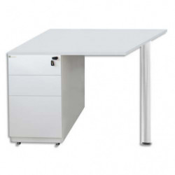 MT INTERNATIONAL Extension pour bureau compact Blanc MT5 - Dimensions : L120 x H73 x P60 cm