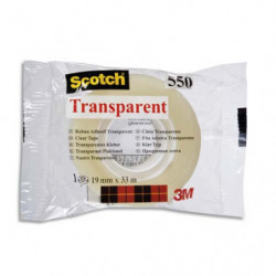 SCOTCH Ruban adhésif transparent 19mm x 33m en sachet individuel 550