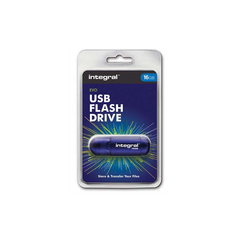 INTEGRAL Clé USB 2.0 EVO Bleue 16Go INFD16BEVOBL