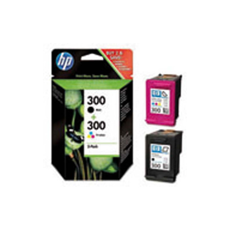 HP Combo pack 300 Jet d'encre Noir et couleur CN637EE