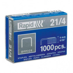 RAPID Agrafes Nº21/4 en boîte de 1000