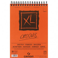 CANSON Album de 120 feuilles de papier dessin CROQUIS XL spirale 90g A4